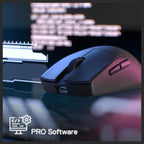 Redragon KING PRO M916 PRO 3-Mode Wireless Gaming Mouse, 26K DPI, 55G Ultra-Light, Ergonomic Natural Grip Build, 5 Programmable Buttons, M916-PRO-1K Black