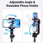 UGREEN Selfie Stick Tripod Stand with Bluetooth Remote, 12.5" to 63" Extendable, 360 Degree Rotating Clamp, Aluminum Alloy and ABS 15062