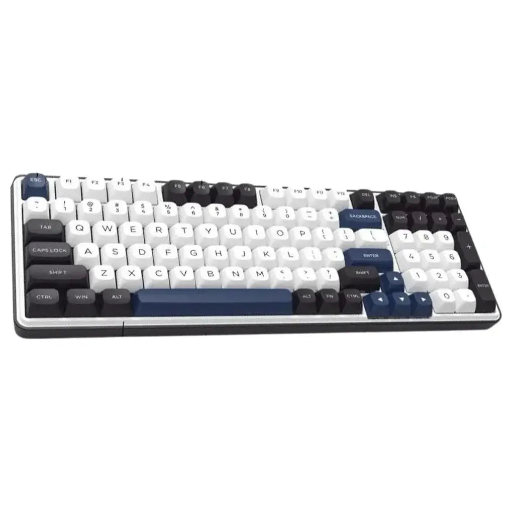 Redragon FAYE 99 Pro K744 ARGB Wireless Tri-Mode Gaming Keyboard, 99-Key 95% PBT Mechanical Keyboard, Hot-Swap Socket, Mint Mambo Switch, White and Black