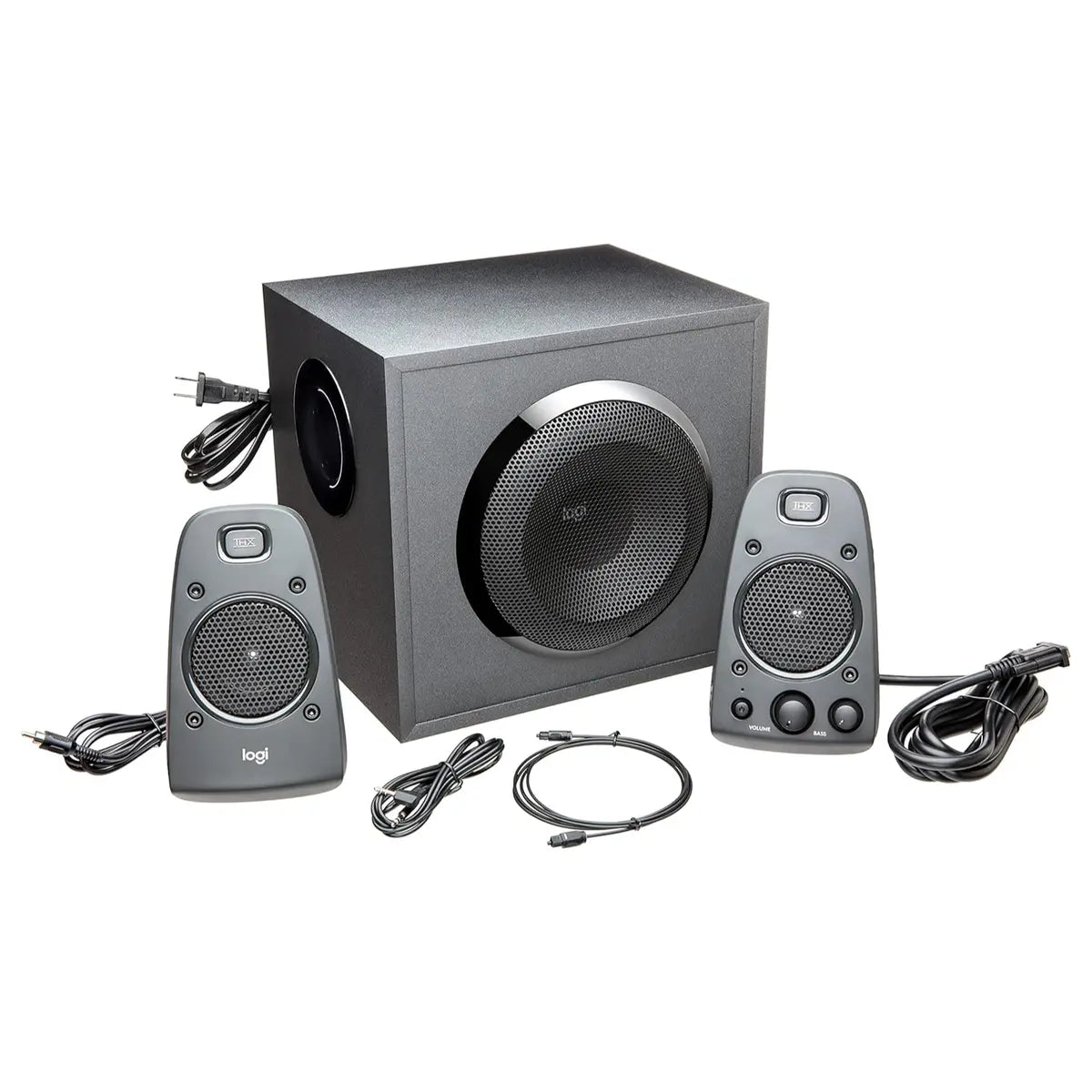 Logitech Z625 Powerful THX Certified 2.1 Speaker System With Optical Input, 200 Watts RMS, 400 Watts Peak