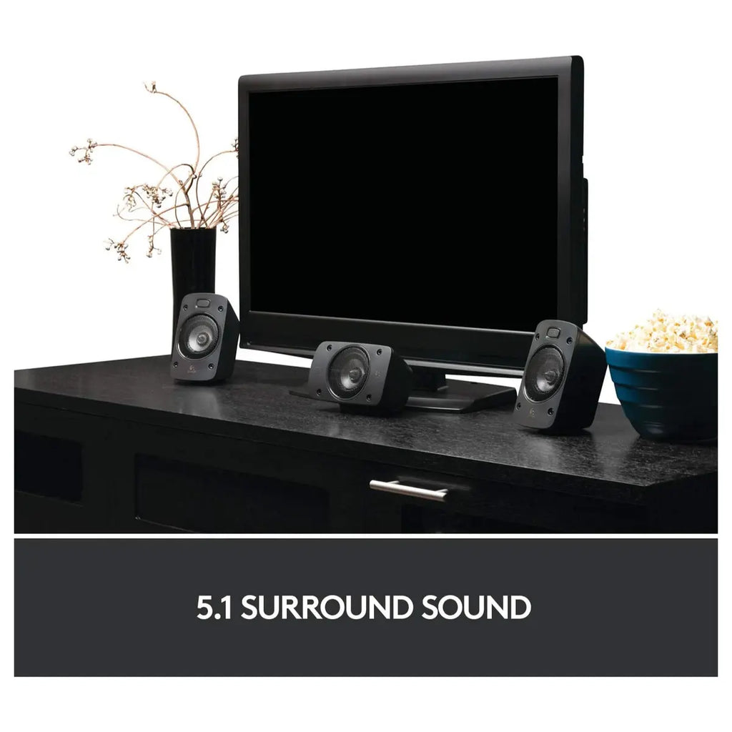 Logitech Z906 5.1 Surround Sound Speaker System, THX Certified, Dolby Digital And DTS Digital Certified, 500 Watts Continuous Power, Black