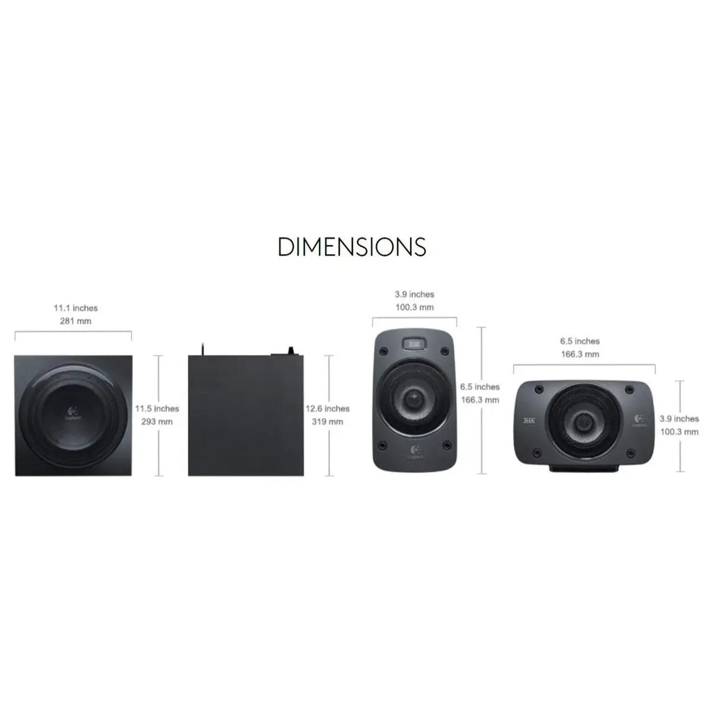 Logitech Z906 5.1 Surround Sound Speaker System, THX Certified, Dolby Digital And DTS Digital Certified, 500 Watts Continuous Power, Black