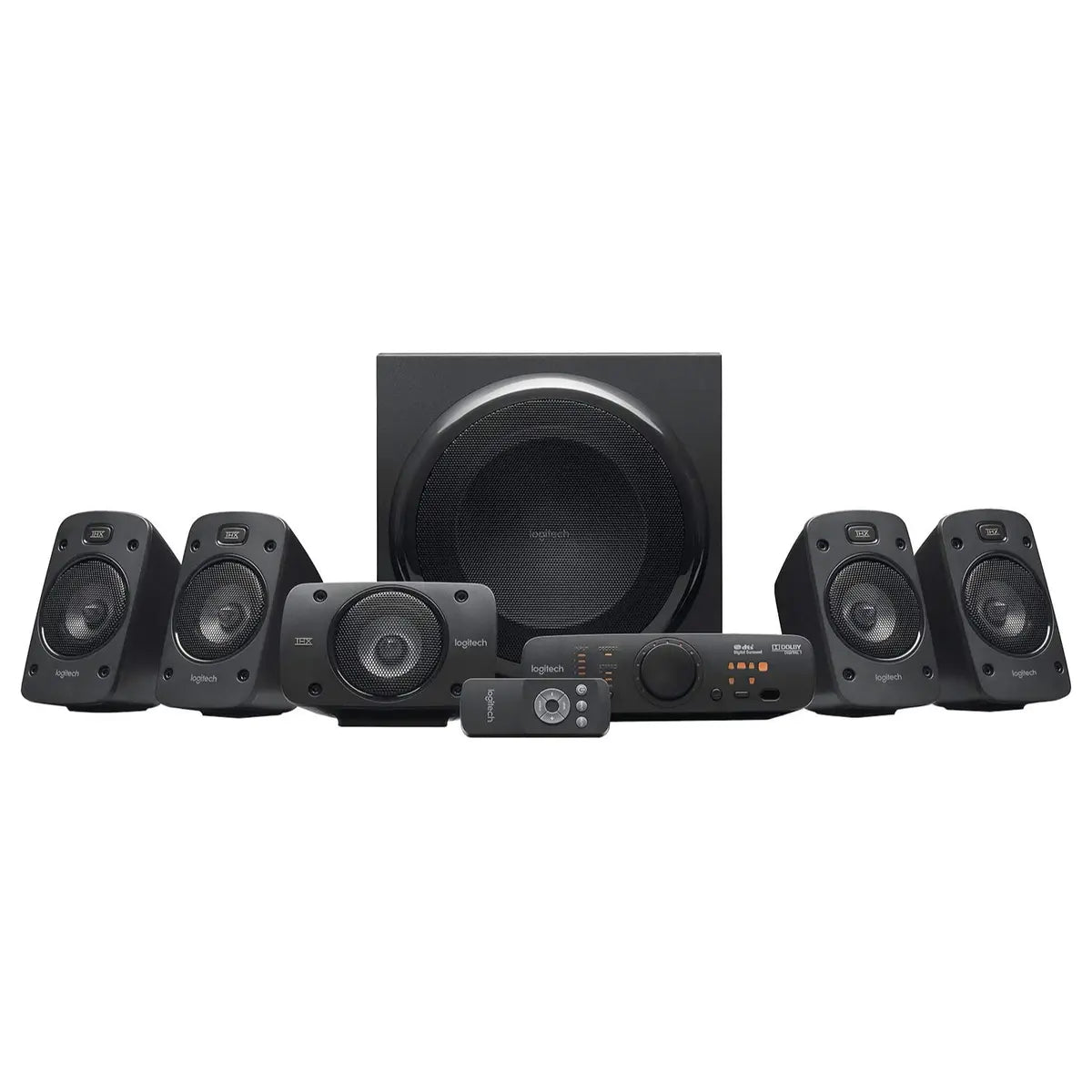 Logitech Z906 5.1 Surround Sound Speaker System, THX Certified, Dolby Digital And DTS Digital Certified, 500 Watts Continuous Power, Black