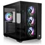 Thermaltake View 380 TG ARGB Mid Tower ATX PC Case, Dual Tempered Glass, 4x120mm ARGB Fans Included, Hidden-Connector Motherboard Support, USB 3.2 Gen 2 Type-C, Black, CA-1Z2-00M1WN-00