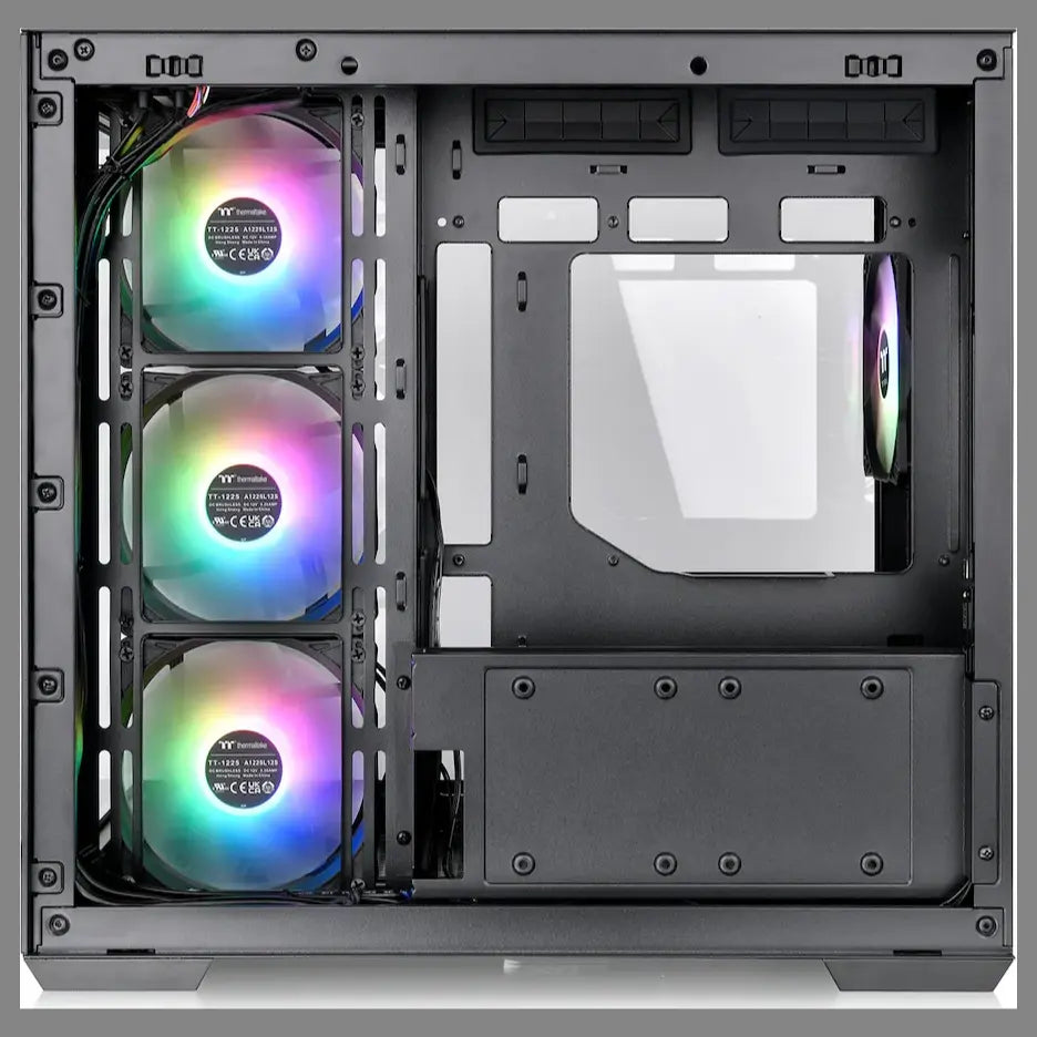 Thermaltake View 380 TG ARGB Mid Tower ATX PC Case, Dual Tempered Glass, 4x120mm ARGB Fans Included, Hidden-Connector Motherboard Support, USB 3.2 Gen 2 Type-C, Black, CA-1Z2-00M1WN-00
