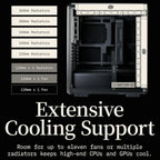 Cooler Master MasterFrame 500 Mesh ARGB ATX Mid-Tower PC Case, Premium Aluminum Chassis, Dual 200mm ARGB Intake Fans, Modular Open-Frame, 360mm Radiator Support, USB-C, Black, MF500M-KHNN-S01