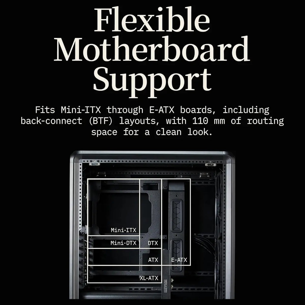 Cooler Master MasterFrame 500 Mesh ARGB ATX Mid-Tower PC Case, Premium Aluminum Chassis, Dual 200mm ARGB Intake Fans, Modular Open-Frame, 360mm Radiator Support, USB-C, Black, MF500M-KHNN-S01