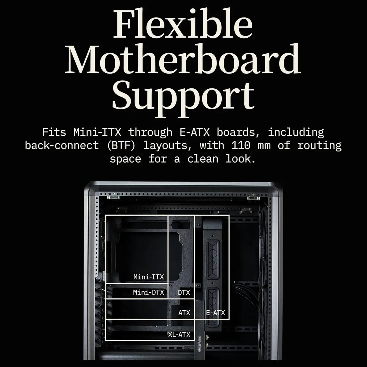Cooler Master MasterFrame 500 Mesh ARGB ATX Mid-Tower PC Case, Premium Aluminum Chassis, Dual 200mm ARGB Intake Fans, Modular Open-Frame, 360mm Radiator Support, USB-C, Black, MF500M-KHNN-S01