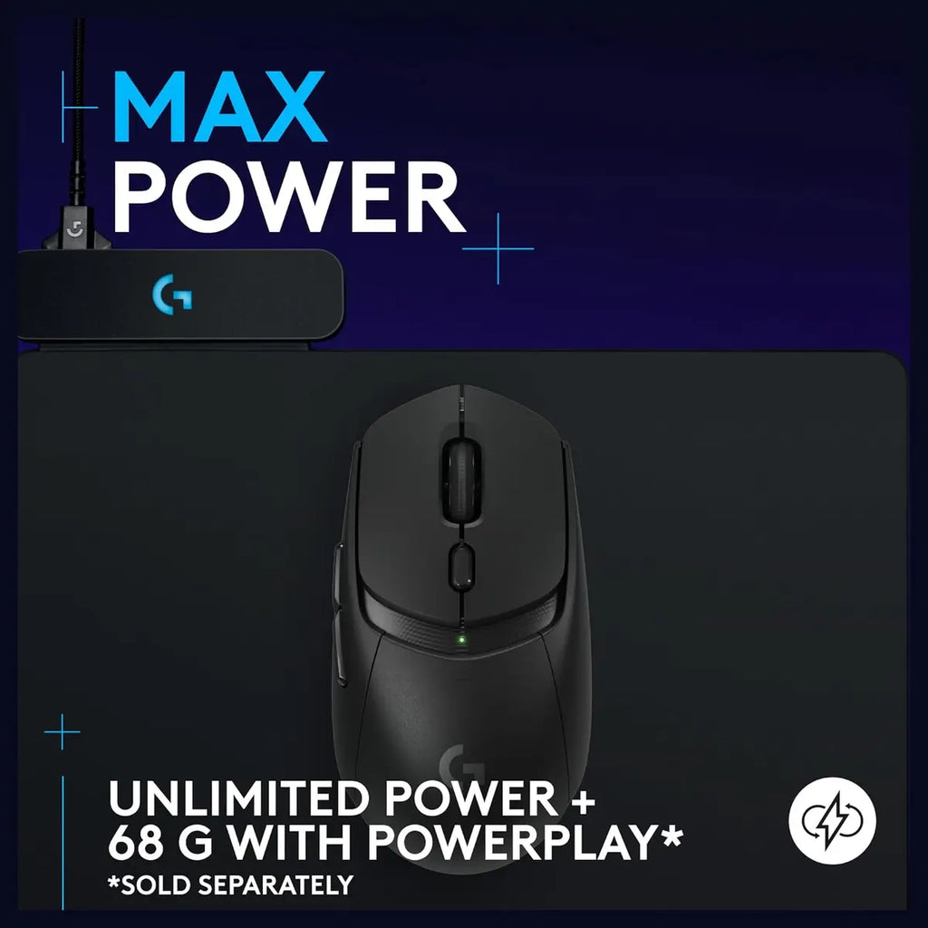 Logitech G309 LIGHTSPEED Wireless Gaming Mouse, HERO 25K Sensor, LIGHTFORCE Hybrid Switches, 300+ Hour Battery Life With AA Battery, 6 Programmable Buttons, PC and Mac, Black, 910-007200