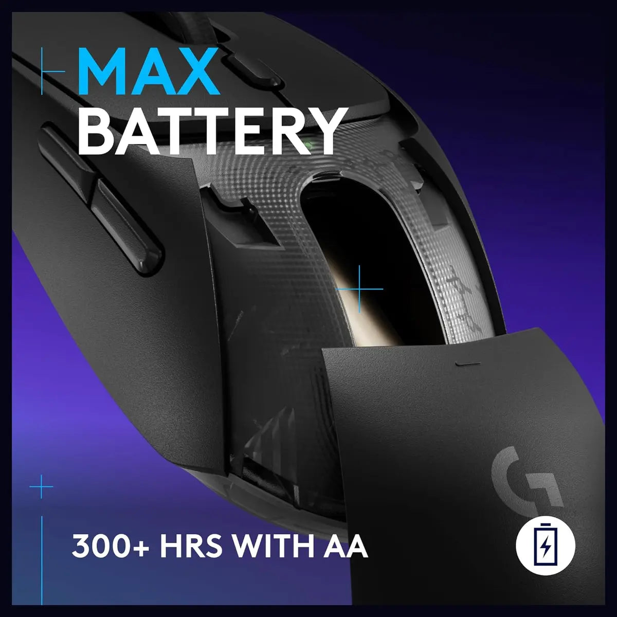 Logitech G309 LIGHTSPEED Wireless Gaming Mouse, HERO 25K Sensor, LIGHTFORCE Hybrid Switches, 300+ Hour Battery Life With AA Battery, 6 Programmable Buttons, PC and Mac, Black, 910-007200