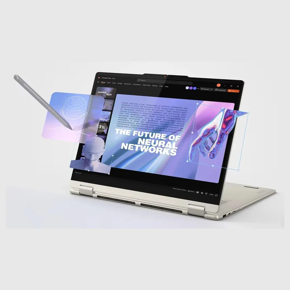 Lenovo Yoga 7 2-in-1 16AKP10 Laptop, AMD Ryzen AI 7 350, 16GB LPDDR5X-7500 RAM, 1TB PCIe 4.0 NVMe SSD, AMD Radeon 860M, 16" WUXGA Touch, Windows 11 Pro, Seashell, 83JU0004US