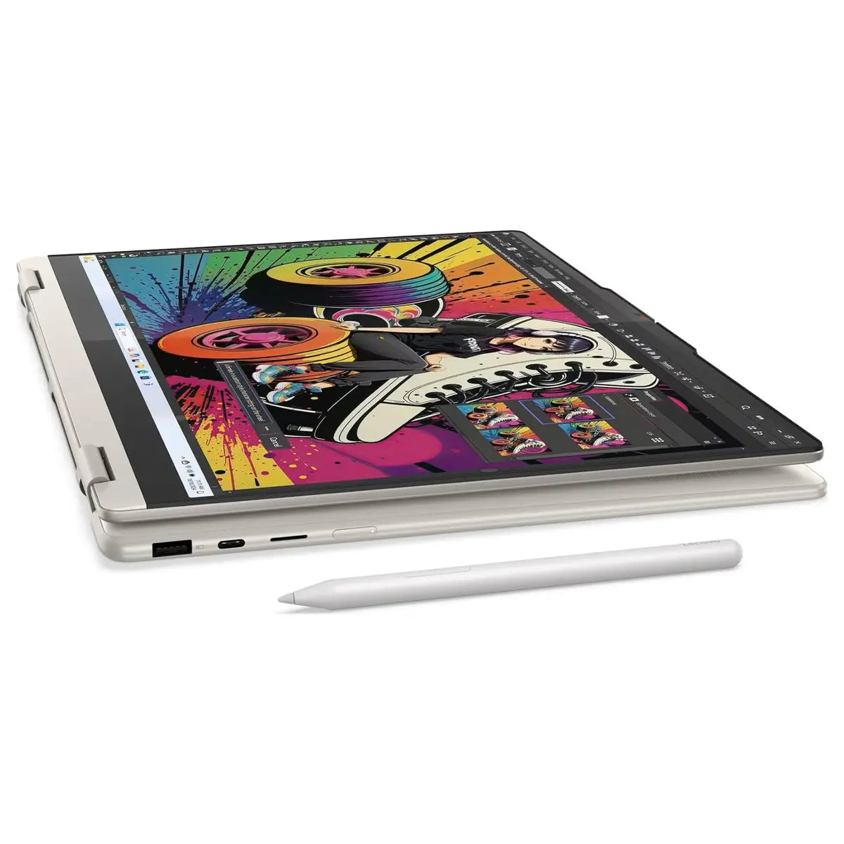 Lenovo Yoga 7 2-in-1 16AKP10 Laptop, AMD Ryzen AI 7 350, 16GB LPDDR5X-7500 RAM, 1TB PCIe 4.0 NVMe SSD, AMD Radeon 860M, 16" WUXGA Touch, Windows 11 Pro, Seashell, 83JU0004US