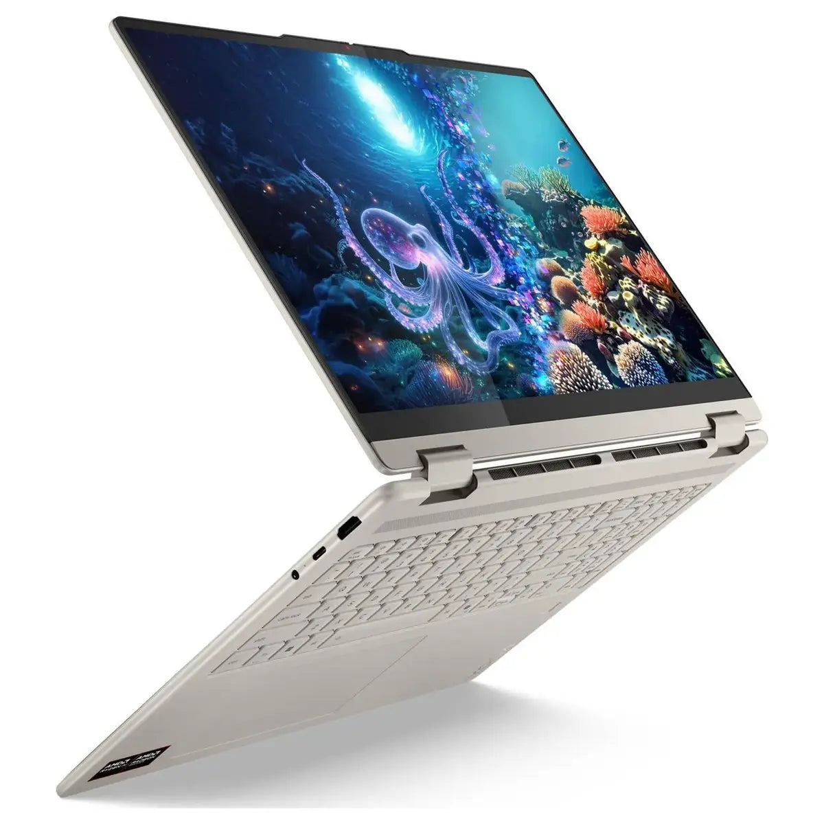 Lenovo Yoga 7 2-in-1 16AKP10 Laptop, AMD Ryzen AI 7 350, 16GB LPDDR5X-7500 RAM, 1TB PCIe 4.0 NVMe SSD, AMD Radeon 860M, 16" WUXGA Touch, Windows 11 Pro, Seashell, 83JU0004US