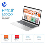 HP 15-FC0146DX Touchscreen Laptop, AMD Ryzen 5 7520U, AMD Radeon Graphics, 8GB LPDDR5 RAM, 512GB SSD, 15.6" FHD IPS Touch, Windows 11 Home, Natural Silver