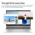 HP 15-FC0146DX Touchscreen Laptop, AMD Ryzen 5 7520U, AMD Radeon Graphics, 8GB LPDDR5 RAM, 512GB SSD, 15.6" FHD IPS Touch, Windows 11 Home, Natural Silver
