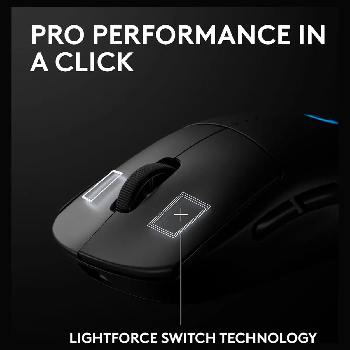 Logitech G PRO 2 LIGHTSPEED Wireless Gaming Mouse, Ambidextrous, HERO 2 44K DPI Sensor, LIGHTFORCE Switches, 95-Hour Battery Life, USB-C Charging, 8 Buttons, 910-007297
