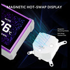 Lian Li HydroShift II LCD-S 360 CL CPU Cooler, 360mm AIO, 3.4 Inch IPS LCD 480x480 60Hz 500 Nits, 3x 120mm RGB Fans 2100RPM 72.7 CFM, Intel LGA1851 and LGA1700 AMD AM5 and AM4, White HS2LCDS36CW