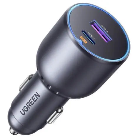 UGREEN 2-Port Fast Car Charger, 63W USB-C and USB-A, 45W PD Super Fast Charging 2.0, Multiple Charging Protocols, Model 35023