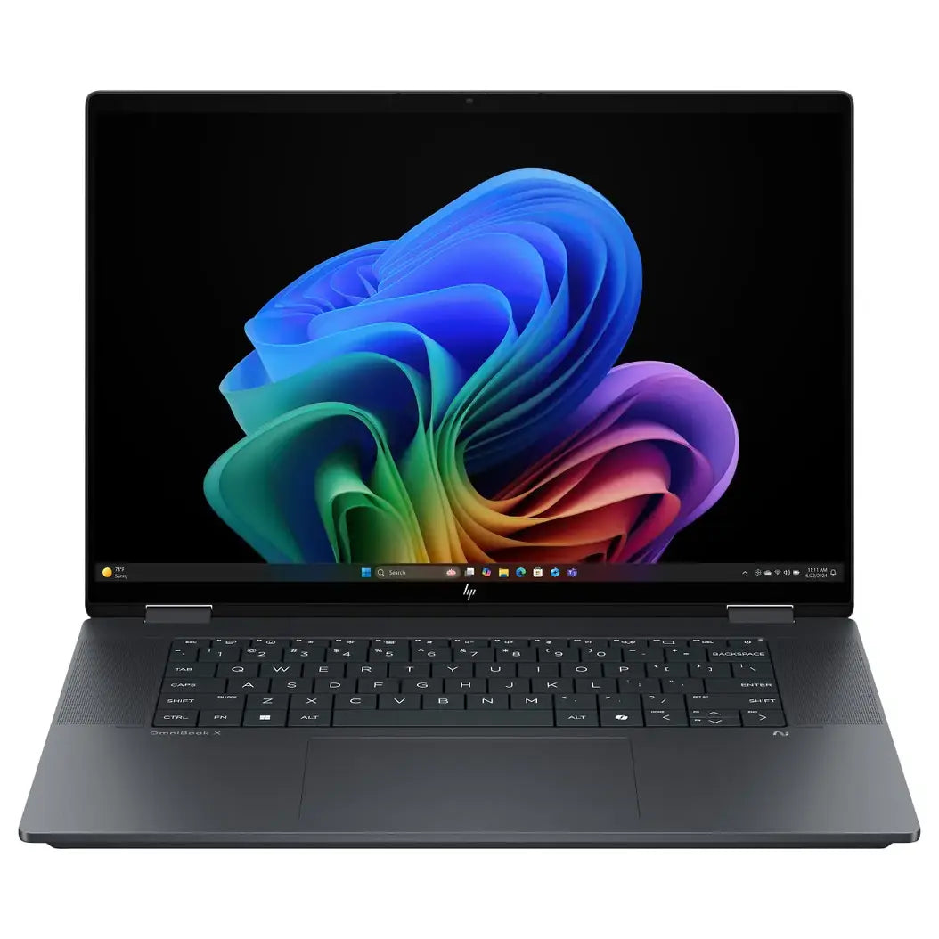 HP OmniBook X Flip 2-in-1 16T-AS000, Intel Core Ultra 7 256V, 16GB DDR5 RAM, 512GB M.2 SSD, 16" 2K OLED Touchscreen x360, Intel Arc 140V GPU, Backlit Keyboard, Windows 11, Eclipse Gray