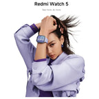 Xiaomi Redmi Watch 5 Smartwatch, 2.07" AMOLED 60Hz Display, Up to 24 Days Battery Life, Built-In 5-System GNSS, Bluetooth Calling With 2 MIC, 5ATM Waterproof, Obsidian Black