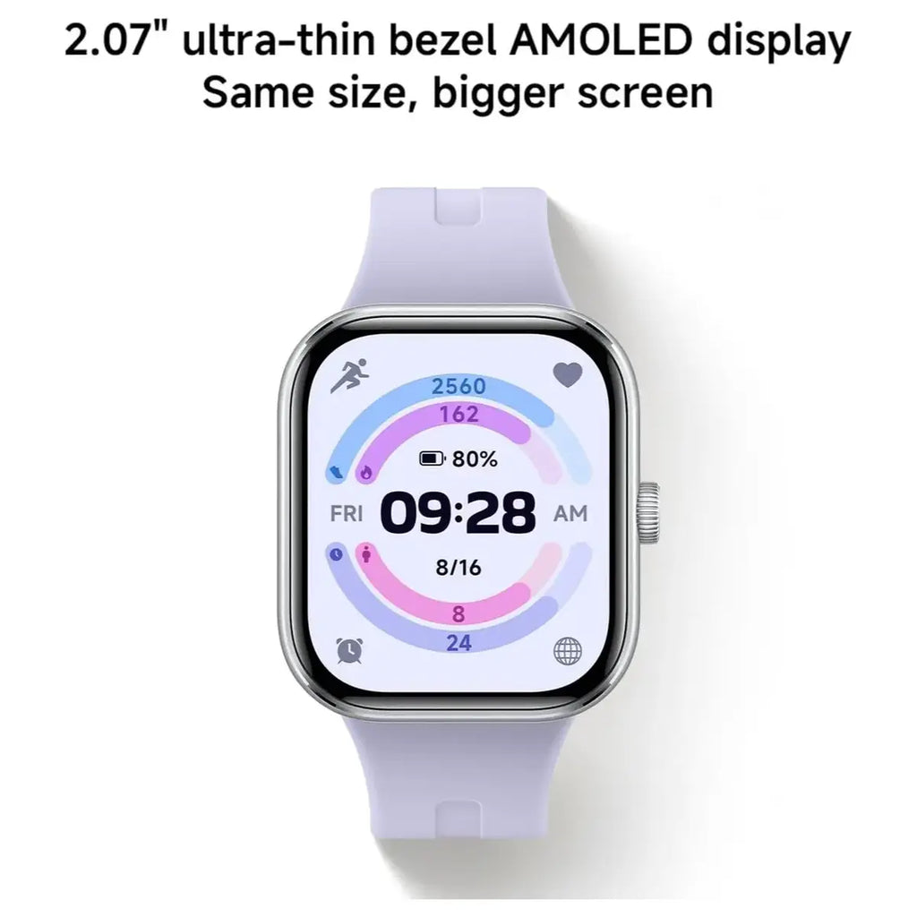 Xiaomi Redmi Watch 5 Smartwatch, 2.07" AMOLED 60Hz Display, Up to 24 Days Battery Life, Built-In 5-System GNSS, Bluetooth Calling With 2 MIC, 5ATM Waterproof, Obsidian Black
