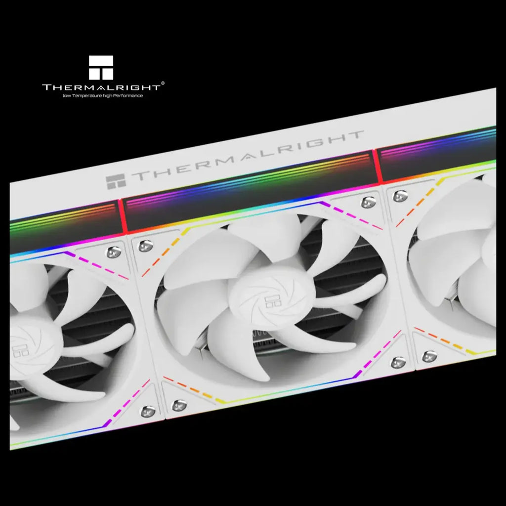 Thermalright Peerless Vision 360 ARGB CPU Liquid Cooler, 360mm Aluminum Radiator, 3.95" 480x480 LCD Square Screen, Wireless Splicing Fans, White