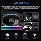 Thermalright Frozen Infinity 360 PC Liquid CPU Water Cooler, Triple PWM Fans 2000RPM, Desktop CPU AIO Cooler for AM4 and AM5 and Intel LGA1150/1151/1200/2011/1700/1851, Infinity Mirror, Black
