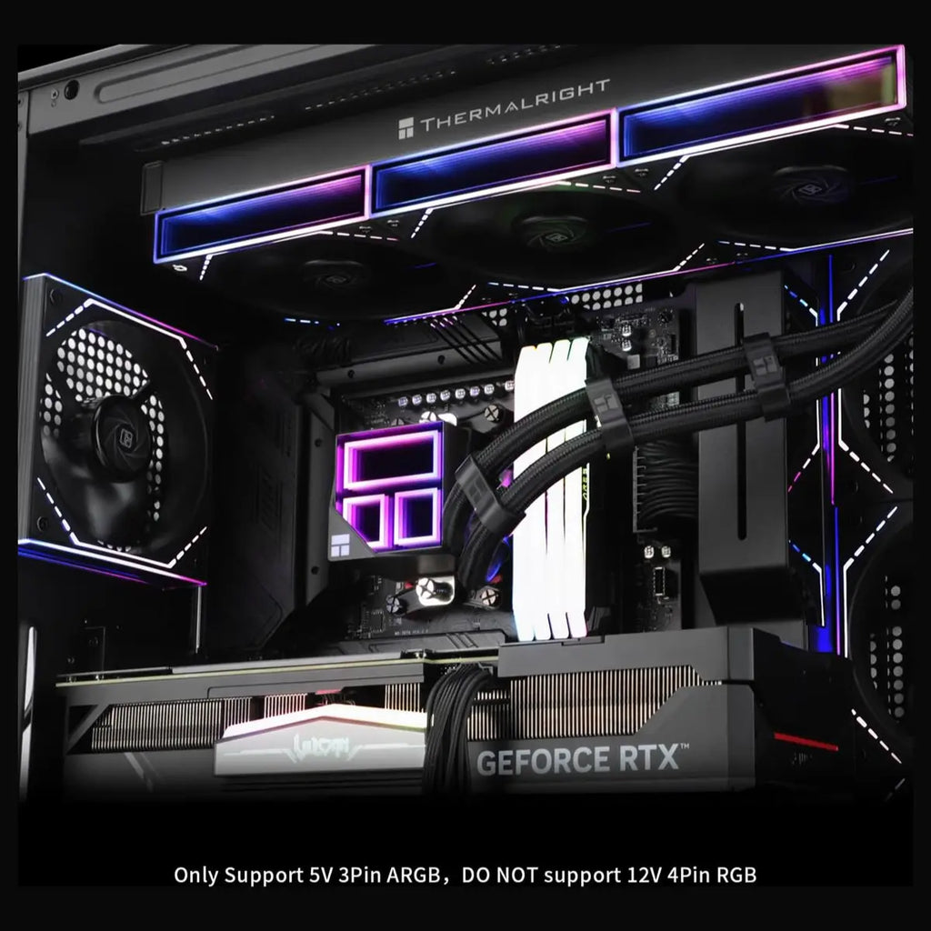 Thermalright Frozen Infinity 360 PC Liquid CPU Water Cooler, Triple PWM Fans 2000RPM, Desktop CPU AIO Cooler for AM4 and AM5 and Intel LGA1150/1151/1200/2011/1700/1851, Infinity Mirror, Black