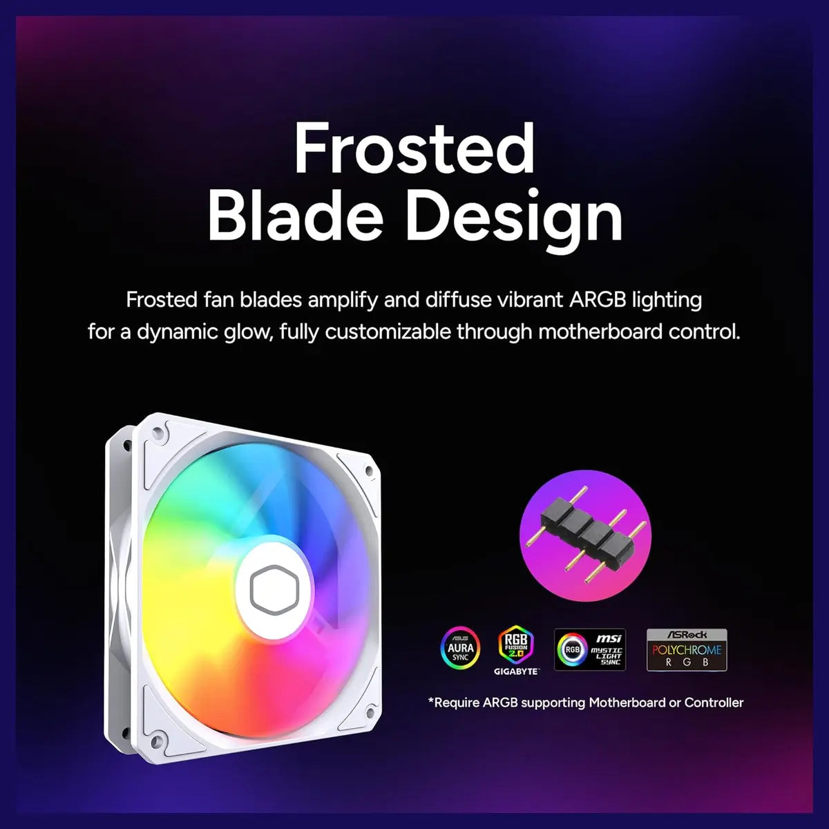 Cooler Master 240 Core II AIO CPU Liquid Cooler, Dual Chamber G9R Pump, Infinity Mirror ARGB, 240mm Radiator, 120mm PWM Fan, 400mm Tubing, White, MLW-D24M-A18PA-RW