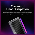 Cooler Master Core II 240 Liquid CPU AIO Cooler, 240mm Radiator, Dual ARGB PWM Fans 650 To 1,750, Infinity Mirror Dual-Chamber Pump, AMD AM5 and AM4 and Intel LGA 1851 and 1700, Black, MLW-D24M-A18PA-R1