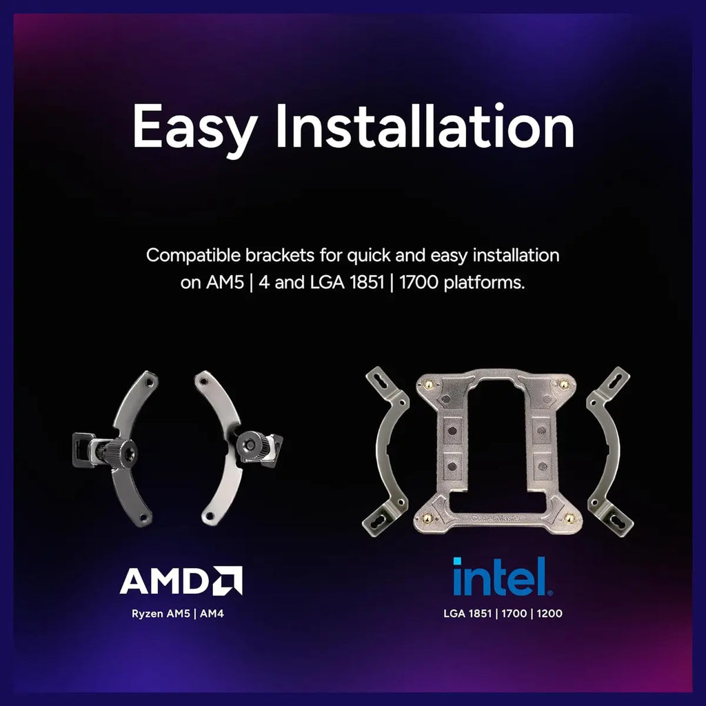 Cooler Master MasterLiquid Core II 360 Liquid CPU AIO Cooler, 360mm Radiator, 3X ARGB PWM Fans 650 To 1,750, Infinity Mirror Dual-Chamber Pump, AMD AM5 and AM4 and Intel LGA 1851 and 1700, Black, MLW-D36M-A18PA-R1