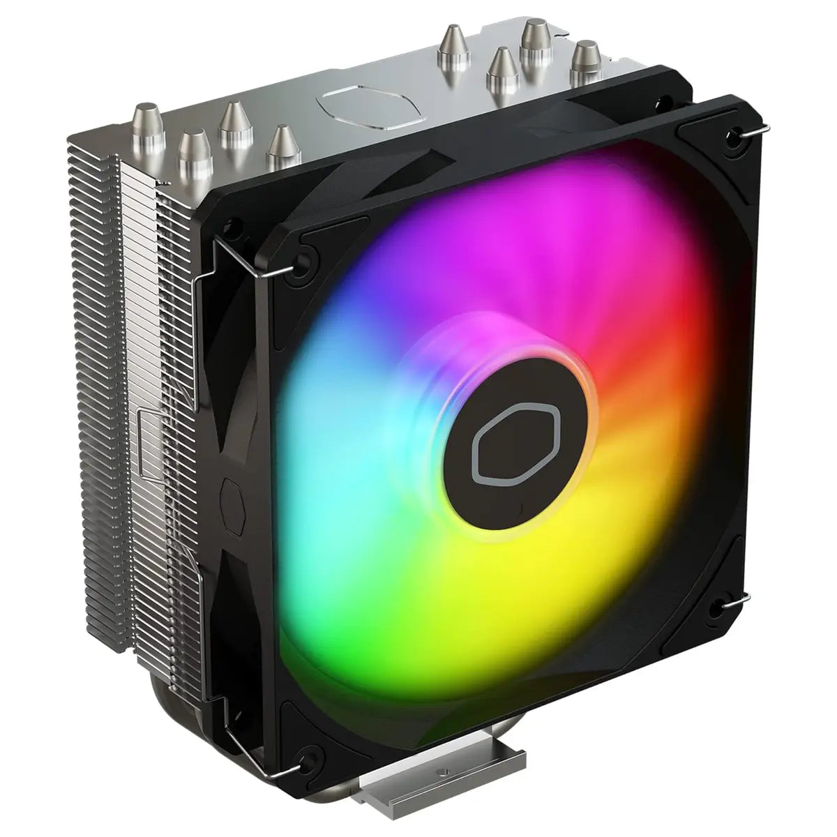 Cooler Master Hyper 212 Spectrum V3 ARGB CPU Air Cooler, 4 Copper Heat Pipes, 120mm PWM Fan 650 To 1,750RPM, AMD AM5 and AM4 and Intel LGA 1851 and 1700 and 1200, RR-S4NA-17PA-R1