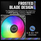 Cooler Master Hyper 212 Spectrum V3 ARGB CPU Air Cooler, 4 Copper Heat Pipes, 120mm PWM Fan 650 To 1,750RPM, AMD AM5 and AM4 and Intel LGA 1851 and 1700 and 1200, RR-S4NA-17PA-R1