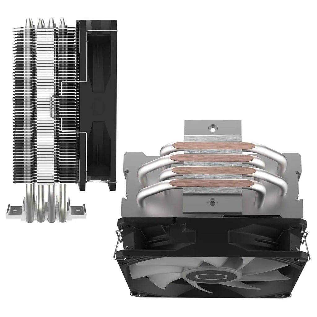 Cooler Master Hyper 212 Spectrum V3 ARGB CPU Air Cooler, 4 Copper Heat Pipes, 120mm PWM Fan 650 To 1,750RPM, AMD AM5 and AM4 and Intel LGA 1851 and 1700 and 1200, RR-S4NA-17PA-R1