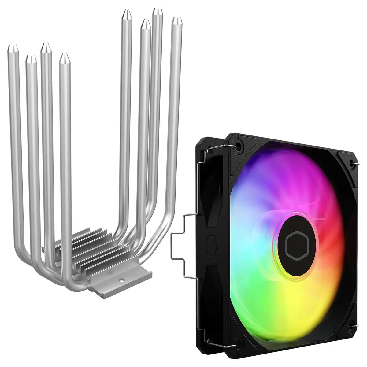 Cooler Master Hyper 212 Spectrum V3 ARGB CPU Air Cooler, 4 Copper Heat Pipes, 120mm PWM Fan 650 To 1,750RPM, AMD AM5 and AM4 and Intel LGA 1851 and 1700 and 1200, RR-S4NA-17PA-R1