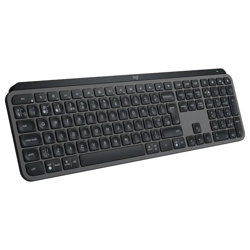 Logitech MX Keys S Wireless Keyboard, Low Profile, Quiet Typing, Programmable Keys, Backlighting, Bluetooth, USB-C Rechargeable, Graphite, 920-011563