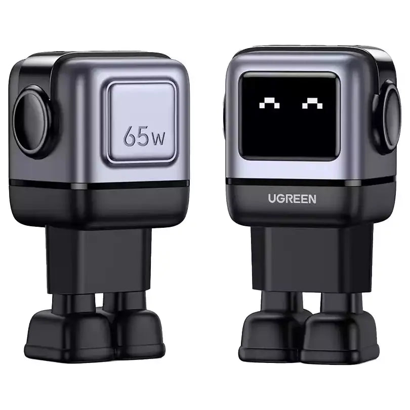 UGREEN UNO RG 3-Port 65W Robot GaN Fast Charger, 2x USB-C and 1x USB-A, PD PPS QC AFC Support, 25685B