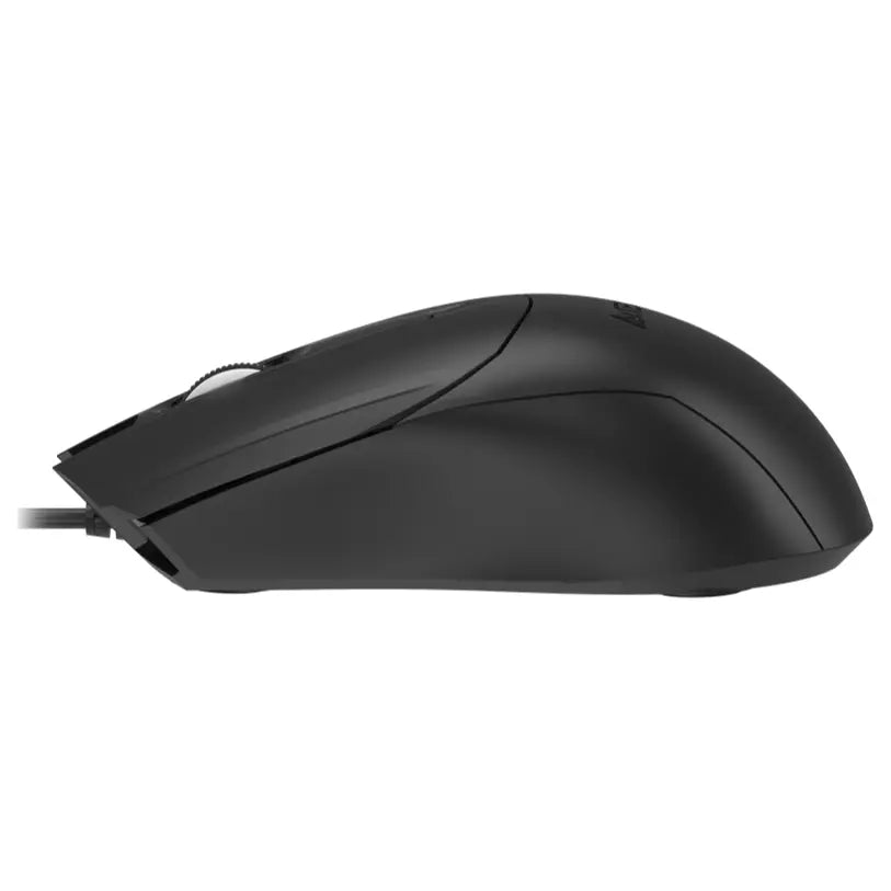 A4Tech OP-750S V-Track Mouse, 1200 DPI Optical Sensor, Silent Clicks, 4-Way Wheel, 8-in-One Gesture, Black
