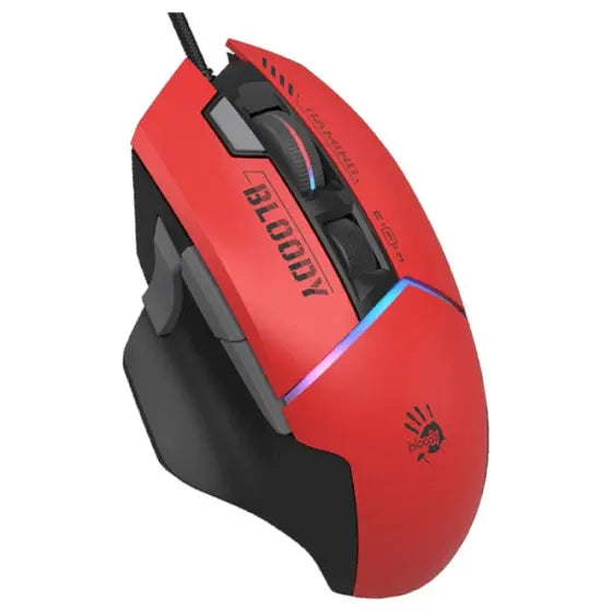 Bloody W95 Ultra Extra Fire RGB Gaming Mouse, 20000 CPI, 350 IPS, 40G, 2000Hz Report Rate, 1ms Key Response, Sports Red