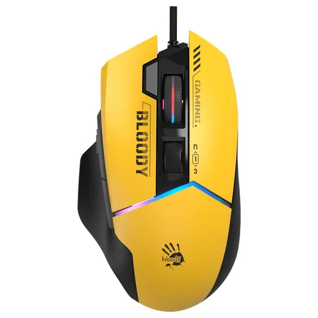 Bloody W95 Ultra Extra Fire RGB Gaming Mouse, 20000 CPI, 350 IPS, 40G, 2000Hz Report Rate, 4M Onboard Memory, Sports Lime