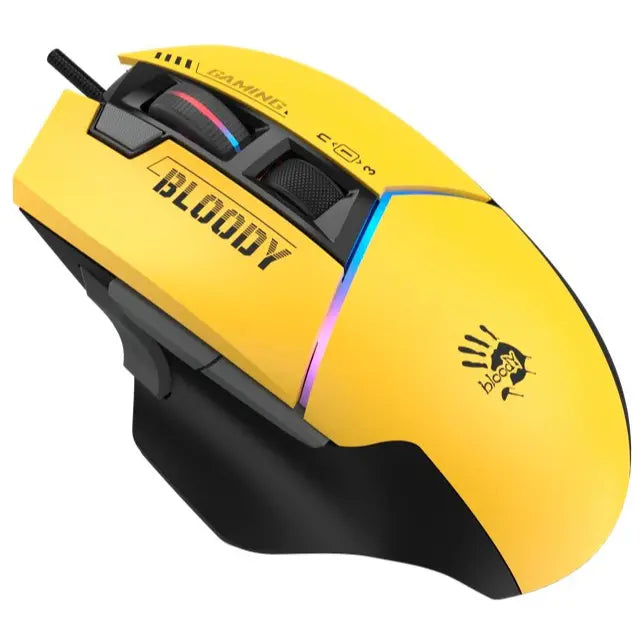 Bloody W95 Ultra Extra Fire RGB Gaming Mouse, 20000 CPI, 350 IPS, 40G, 2000Hz Report Rate, 4M Onboard Memory, Sports Lime
