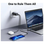 UGREEN Nexode 65W USB C GaN Charger, 3 Ports Wall Charger, Supports PPS GaN II, Intelligent Power Distribution, Model CD244, 10335