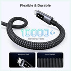 UGREEN Uno 100W USB C to USB C Fast Charging Cable, 100W 20V 5A, 3 Meter, 480Mbps, E-Marker Chip, Aluminum Alloy Shell, Double-Layer Nylon Braided, Model 35513