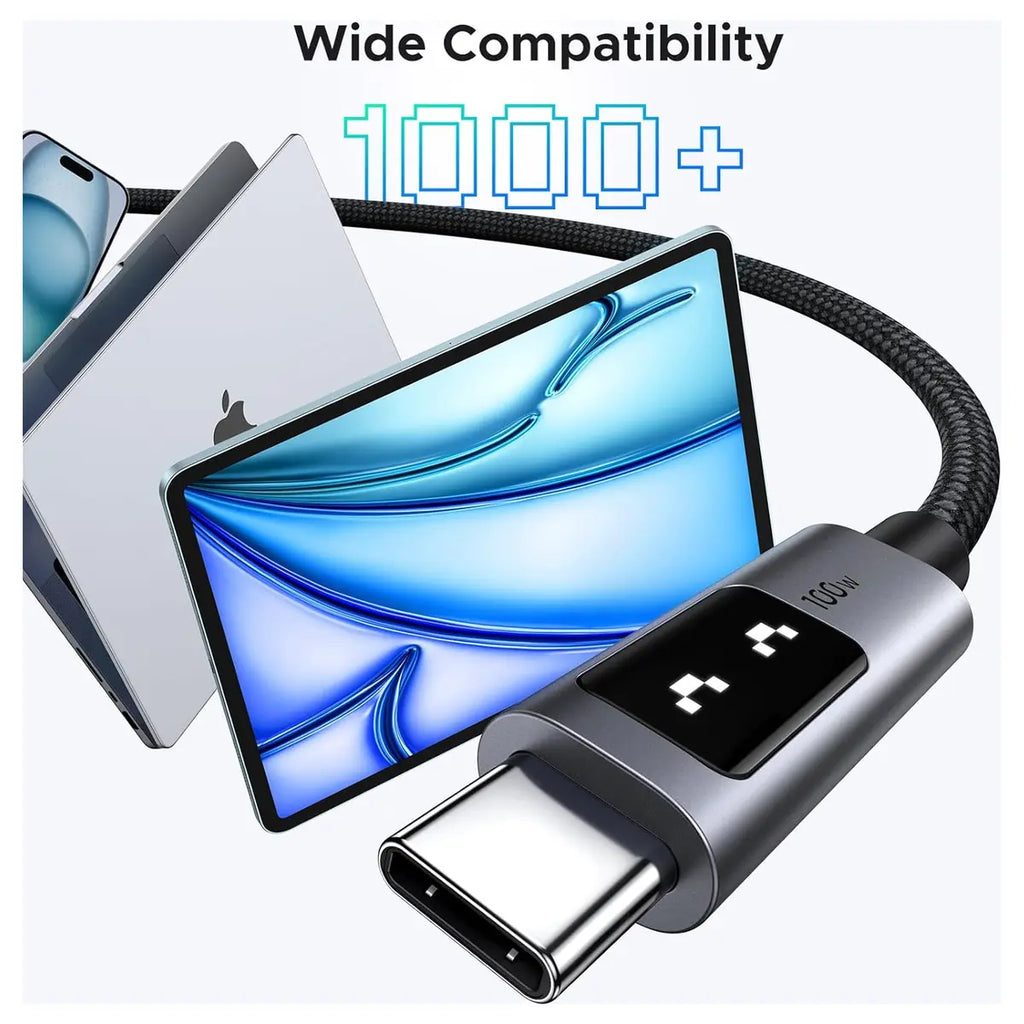 UGREEN Uno 100W USB C to USB C Fast Charging Cable, 100W 20V 5A, 3 Meter, 480Mbps, E-Marker Chip, Aluminum Alloy Shell, Double-Layer Nylon Braided, Model 35513