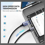 UGREEN 60126 USB-A To USB-C Fast Charging Cable, 3A, 480 Megabytes Per Second, 1 Meter, Aluminum Braid