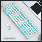 E-YOOSO Z-19 Mechanical Keyboard, Wired 94 Keys 85% Compact With Numpad, Blue Switch, Hot Swappable 3-Pin PCB Support, Blue Backlit 17 Modes Plus 2 Custom, PBT Keycaps