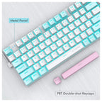 E-YOOSO Z-19 Mechanical Keyboard, Wired 94 Keys 85% Compact With Numpad, Blue Switch, Hot Swappable 3-Pin PCB Support, Blue Backlit 17 Modes Plus 2 Custom, PBT Keycaps