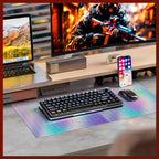 Redragon FLEKACT K708 Wireless Mechanical Keyboard, 1.14" LCD Screen, Volume Knob, Pre-Lubed Leopard L Linear Switches, Tri-Mode Bluetooth 2.4G USB-C, Hot Swappable, RGB, 4000mAh Battery