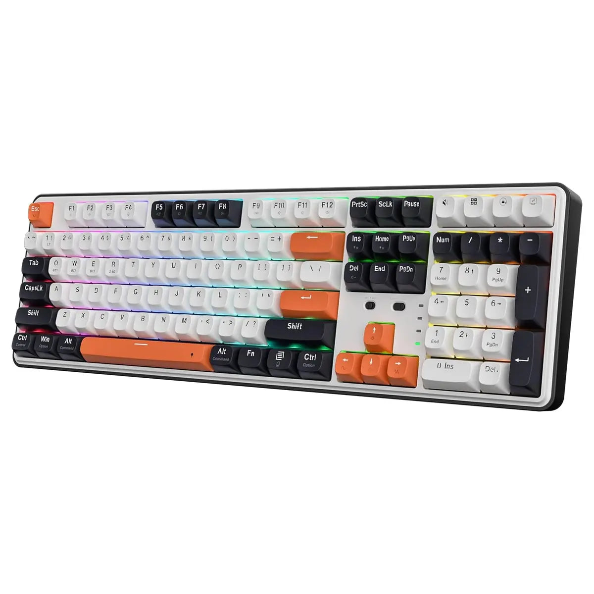 Redragon WYVERN PRO K689 PRO Wireless Gasket RGB Gaming Keyboard, 108 Keys Mechanical Keyboard, Extra 4 Hotkeys, Hot-Swappable Socket, 3-Layer Noise Dampening