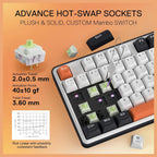 Redragon WYVERN PRO K689 PRO Wireless Gasket RGB Gaming Keyboard, 108 Keys Mechanical Keyboard, Extra 4 Hotkeys, Hot-Swappable Socket, 3-Layer Noise Dampening